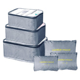 Heart Home Pack of 6 Travel Luggage Bag | Toiletry Bag for Jewellery-Watches-Bracelets | Multi-Purpose Storage Bag with Handle | Travel Utility Storage Pouches | LYN16-GRY | Grey